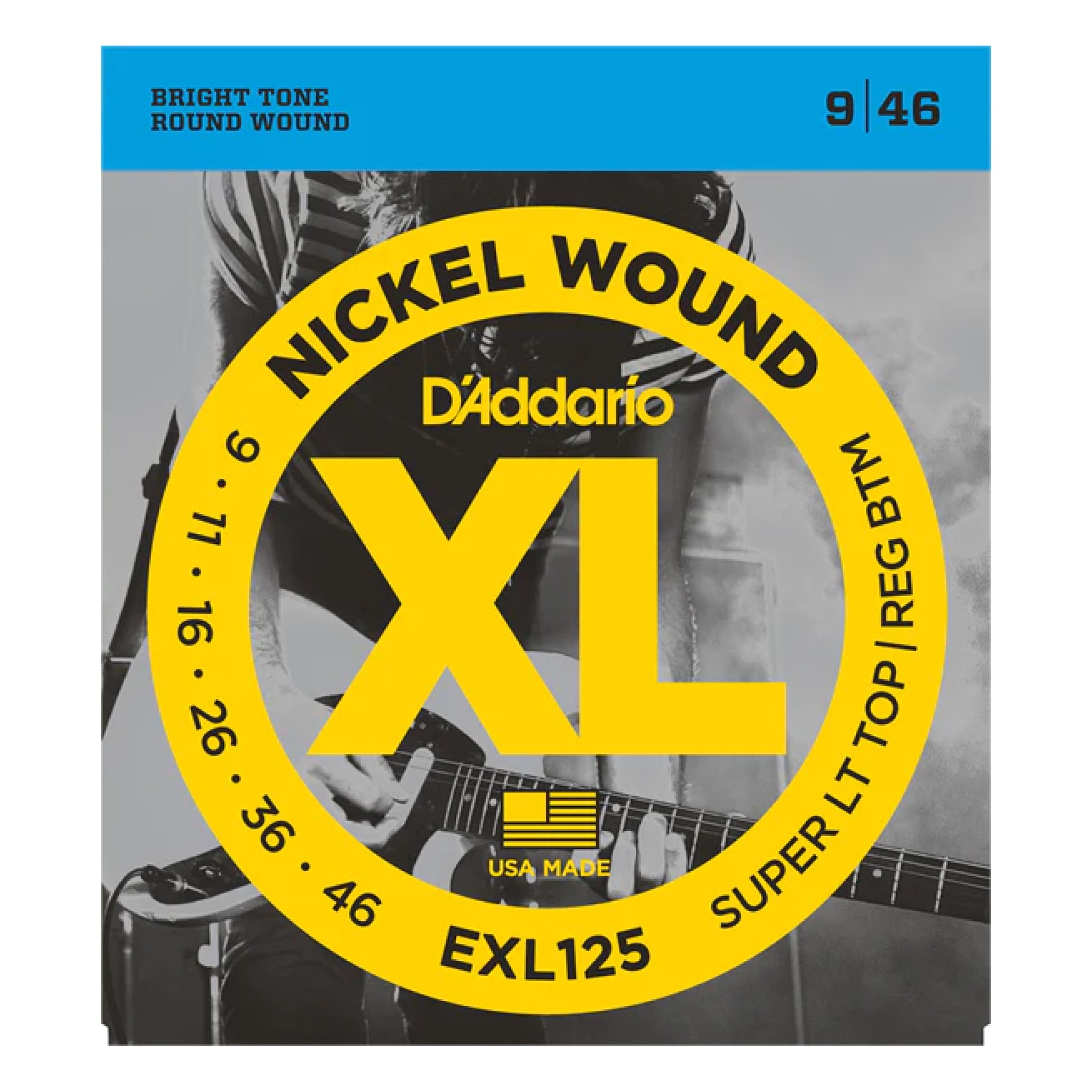 EXL125 XL Nickel Round Wound [Super Light Top/Regular Bottom 09-46]