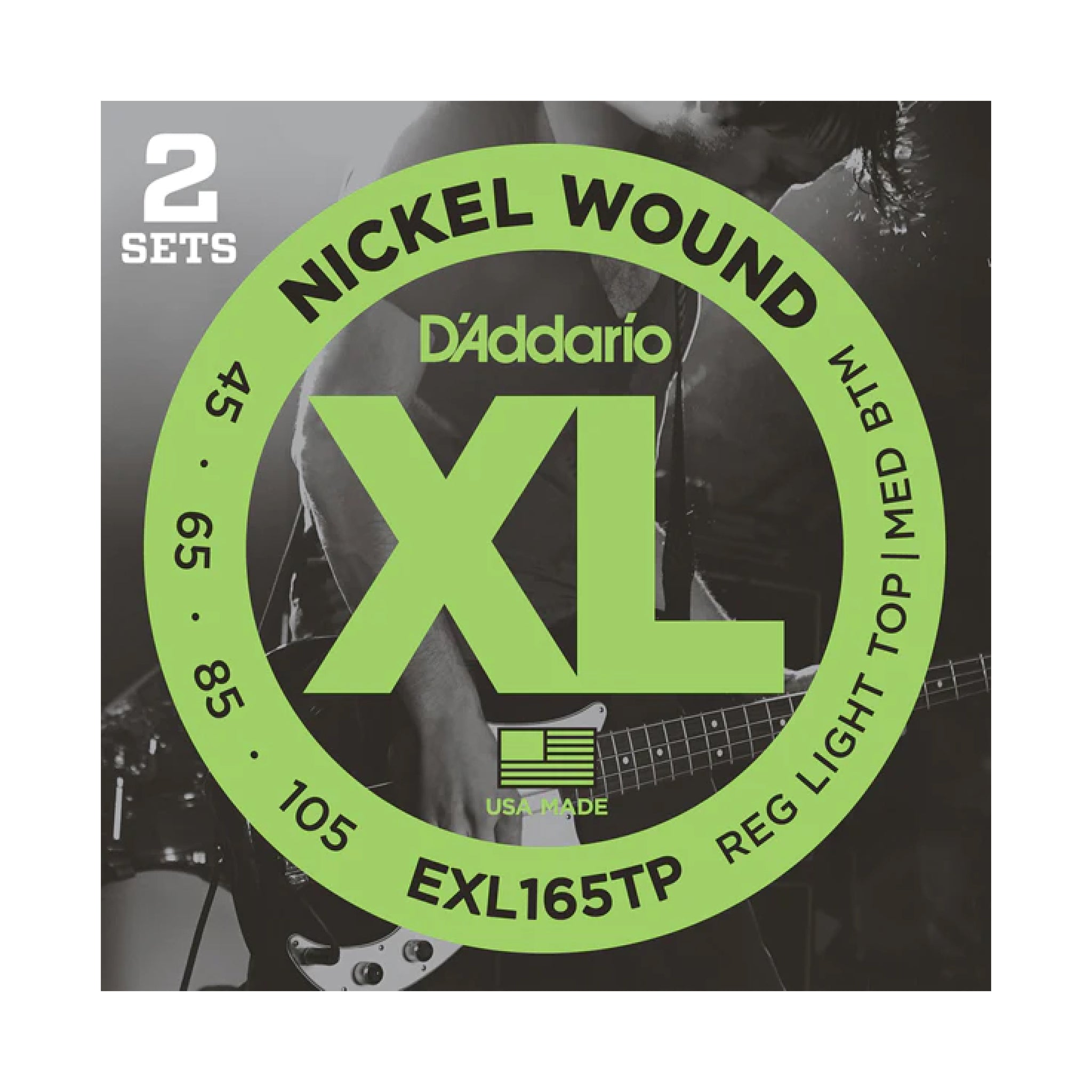 EXL165TP Nickel Wound Bass [Regular Light Top-Medium Bottom 45-105] 2パックセット